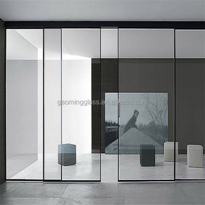 Tempered Frameless Or Stainless Steel Frame Sensor Motor Automatic Glass Sliding Door