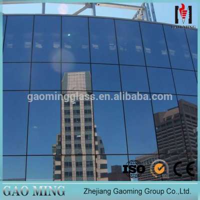 Hidden Frame Glass Curtain Wall with Low-E Double Glazing Glass for sale